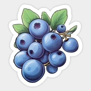 Blueberries Art Sticker